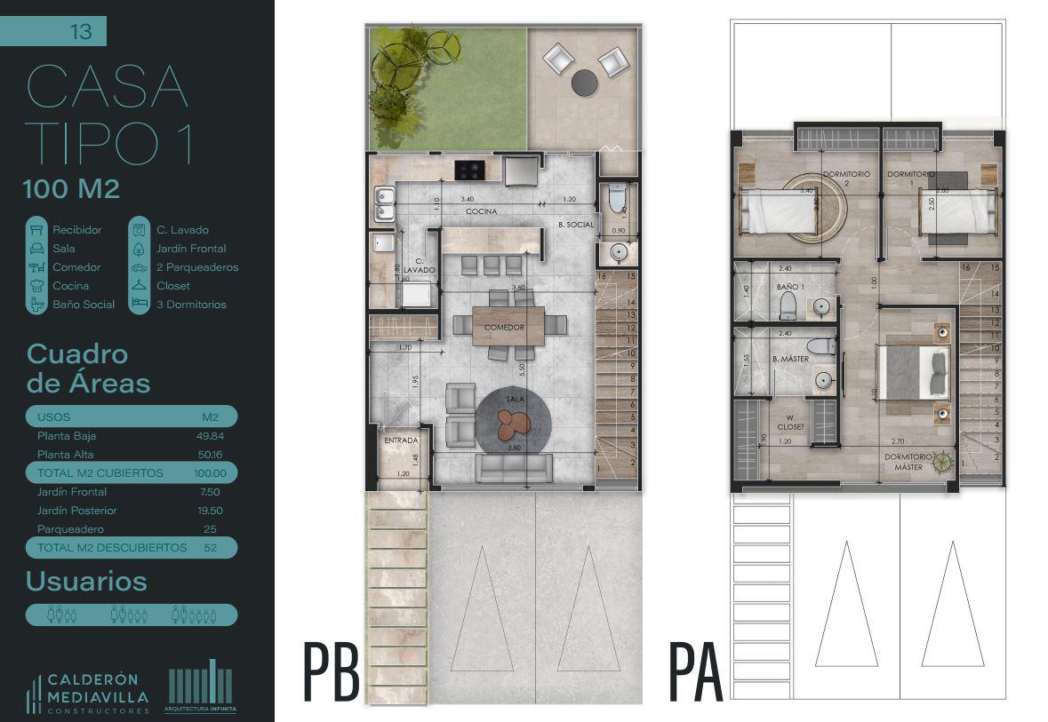 MV - SECTOR IÑAQUITO ALTO, EN VENTA CASA 3D, 139.54 M2,   CON PATIO DE  44  M2,  DOS PISOS,  A ESTRENAR