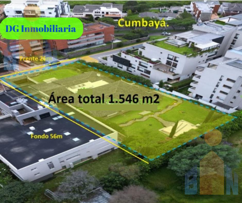 Venta de terreno 1.546 m2 en Cumbayá cerca al Cite Center.
